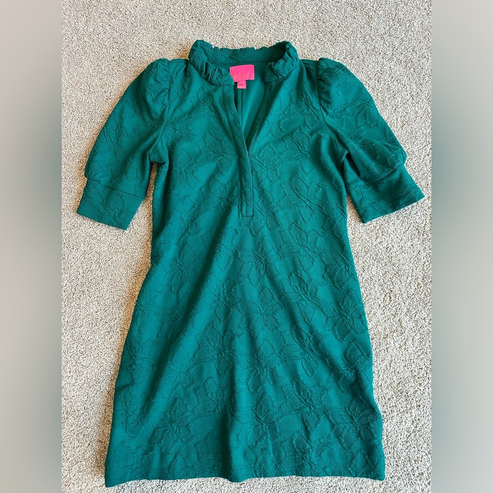 Lilly Pulitzer Women’s Elsey Popover Dress, Green (Large)